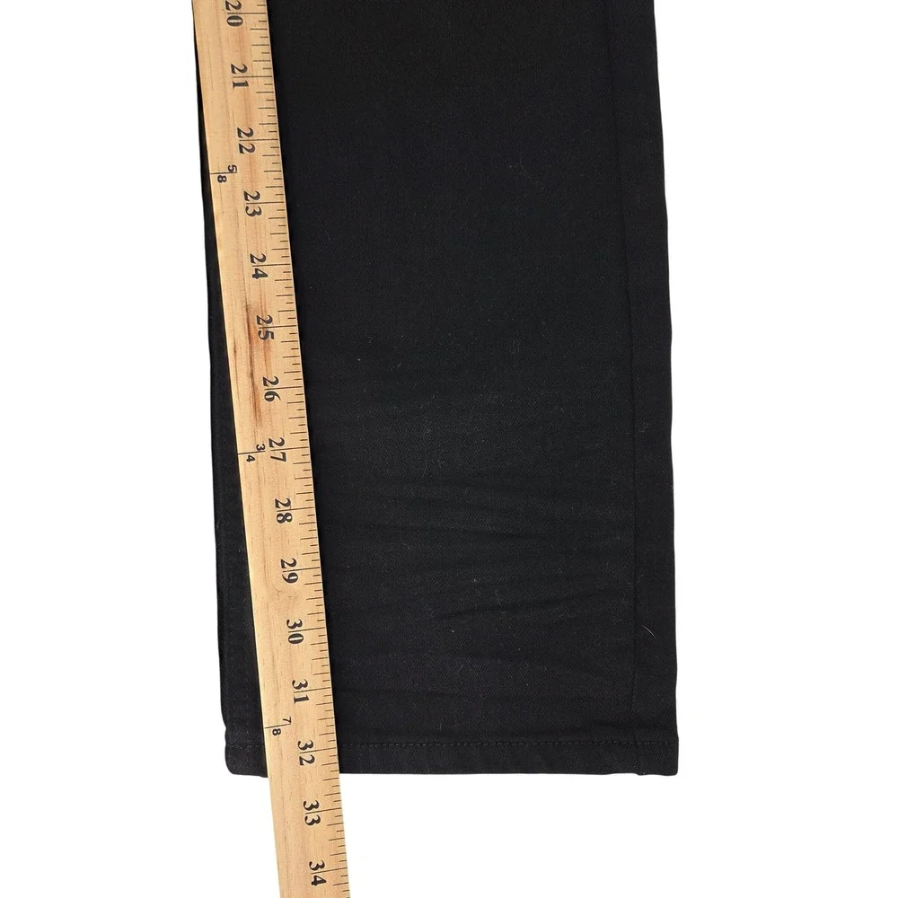 Makobi Biker Moto Jeans Mens 38x34 Black Distressed Slim‎ Streetwear Zip Pockets